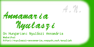 annamaria nyulaszi business card
