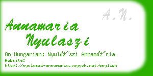 annamaria nyulaszi business card